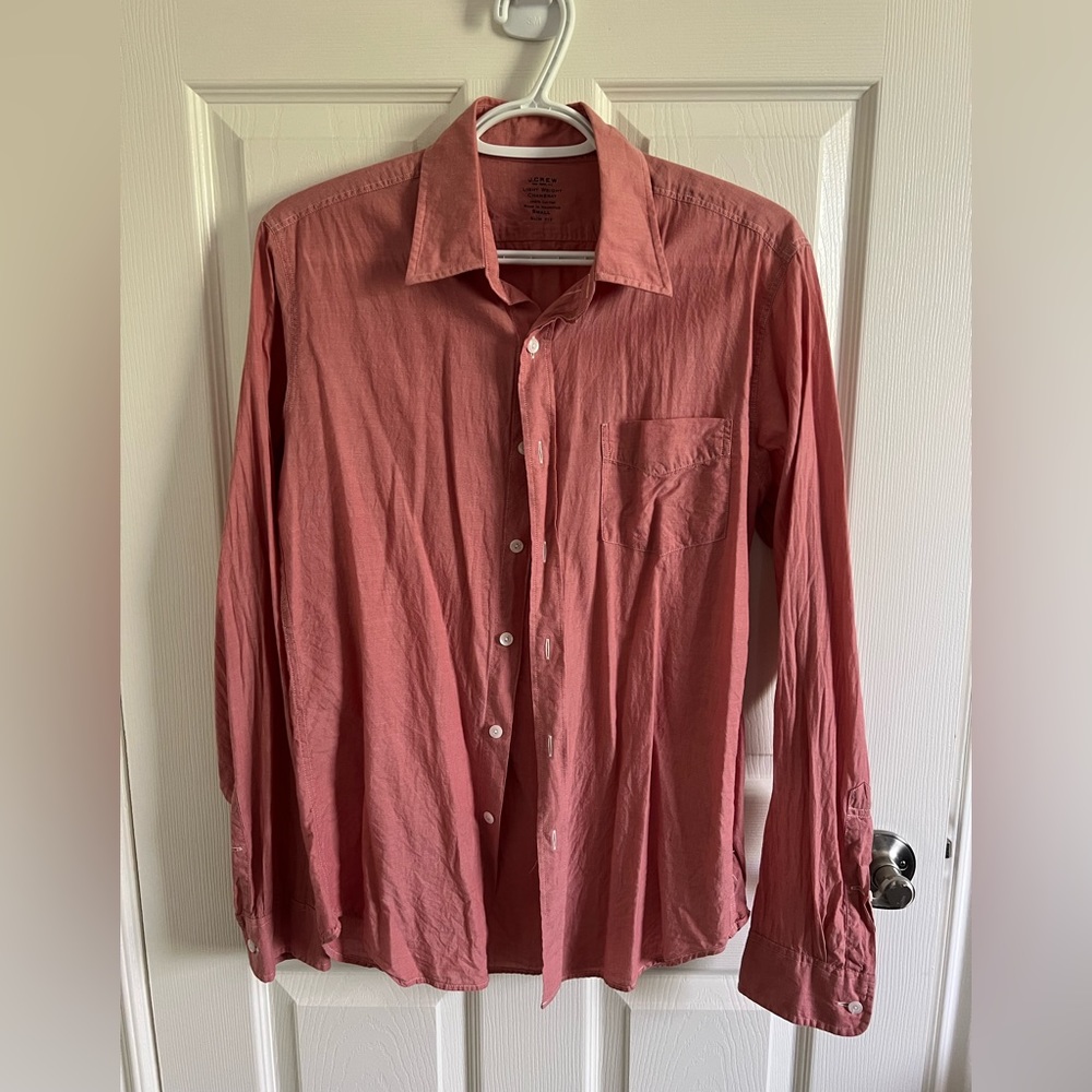 Jcrew slim lightweight chambray shirt